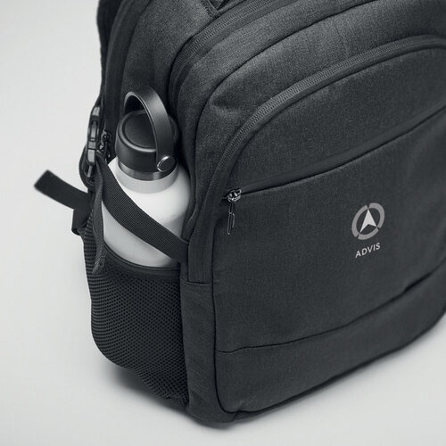 600D RPET 15 inch laptoprugzak MO2047 bedrukt met bedrijfslogo voor werk en reizen