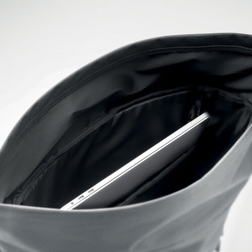 Reflecterende 15 inch rolltop rugzak MO2056 bedrukken met logo