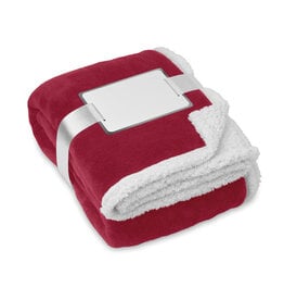 Zermatt Sherpa deken MO9089 van koraal fleece met warme Sherpa voering en bedrukbare kaart
