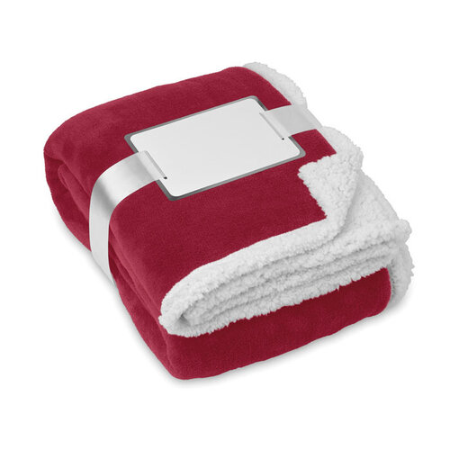 Zermatt Sherpa deken MO9089 van koraal fleece met warme Sherpa voering en bedrukbare kaart