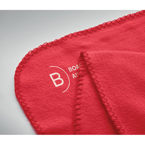 Bogda RPET fleece deken MO6805 van gerecycled polar fleece met bedrukking van logo