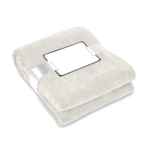 Davos flanellen deken MO9088 van zachte fleece met lint en bedrukbare kaart