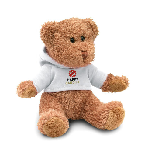 Johnny teddybeer met sweatshirt MO7375 bedrukken met logo DeBle