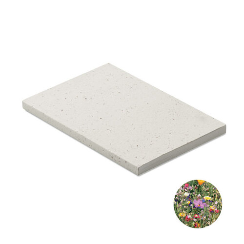 DeBle A5 notitieboekje van plantbaar zaadpapier MO2082 bedrukken met logo