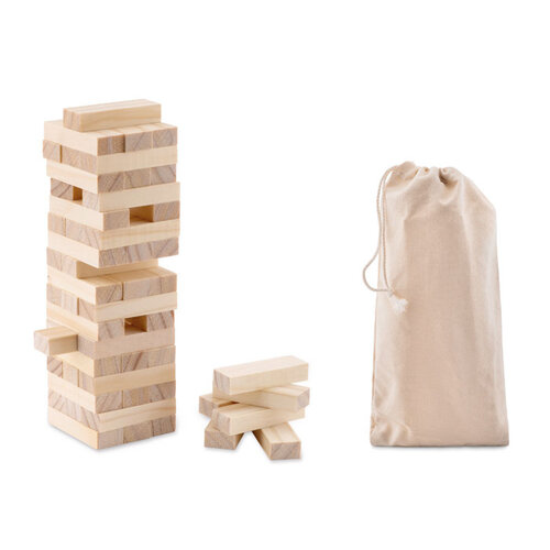 Houten toren spel Pisa (MO9574) met logo
