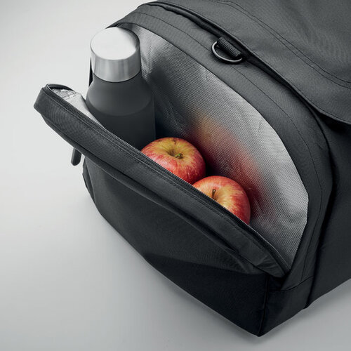 Grote sporttas RPET met logo bedrukking DeBle duurzame sporttas relatiegeschenk NL BE