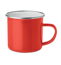 Emaille mok 350 ml vintage Plateado met logo bedrukken DeBle