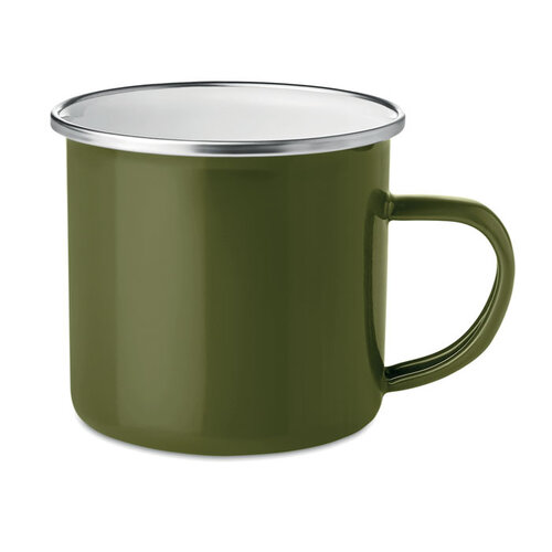 Emaille mok 350 ml vintage Plateado met logo bedrukken DeBle