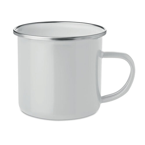 Emaille mok 350 ml vintage Plateado met logo bedrukken DeBle