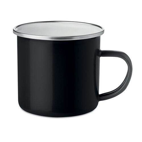 Emaille mok 350 ml vintage Plateado met logo bedrukken DeBle