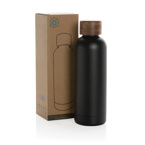 Wood RCS-gecertificeerde gerecycled rvs vacuümfles P435.539 Wood RCS-gecertificeerde gerecycled rvs vacuümfles P435.539