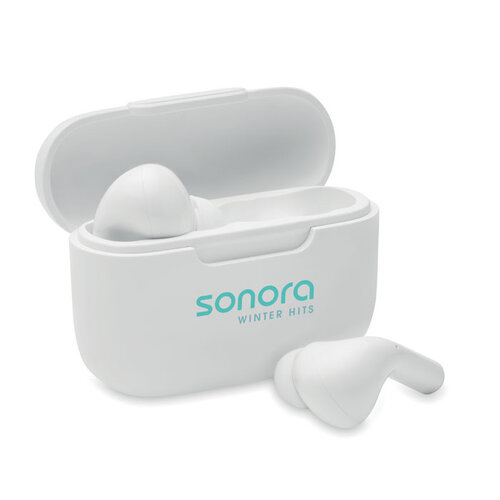 ABS TWS Bluetooth® oordopjes MO2079 met laadcase bedrukken met logoABS TWS oordopjes bedrukken met logo MO2079