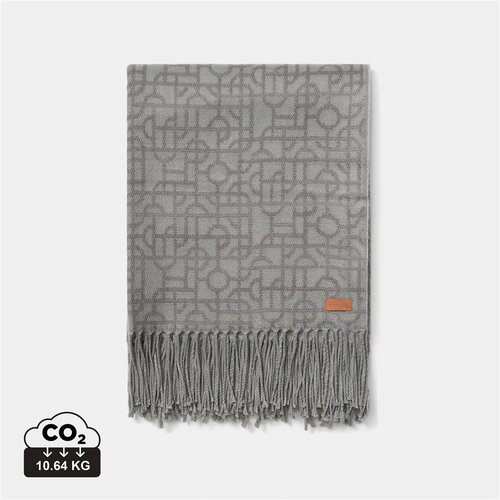 VINGA Verso deken 10201 met geborduurd logo en geometrisch patroon 170 x 130 cm