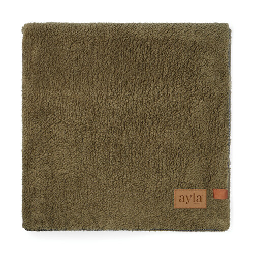 VINGA Maine GRS dubbellaagse deken van gerecycled polyester met gegraveerde PU patch 130 x 170 cm