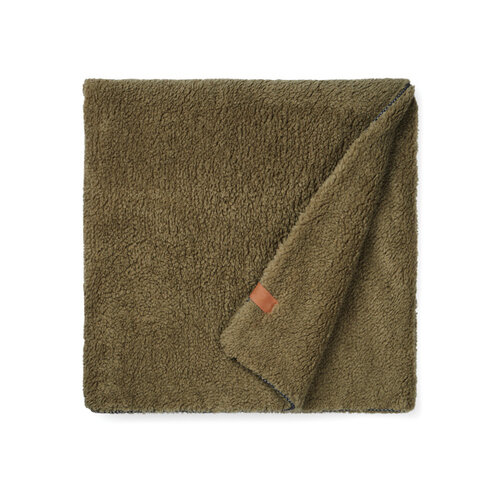 VINGA Maine GRS dubbellaagse deken van gerecycled polyester met gegraveerde PU patch 130 x 170 cm