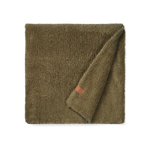VINGA Maine GRS dubbellaagse deken van gerecycled polyester met gegraveerde PU patch 130 x 170 cm
