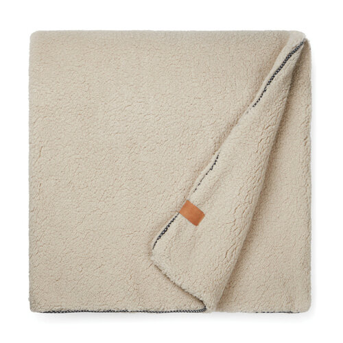 VINGA Maine GRS dubbellaagse deken van gerecycled polyester met gegraveerde PU patch 130 x 170 cm