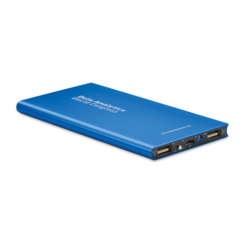 DeBle Powerflat8 8000 mAh aluminium powerbank bedrukken