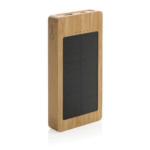 DeBle Sunwick FSC® Bamboe Solar Powerbank 10.000 mAh P322.399 bedrukken met logo