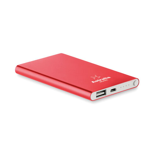 DeBle ultradunne aluminium powerbank 4000 mAh bedrukken