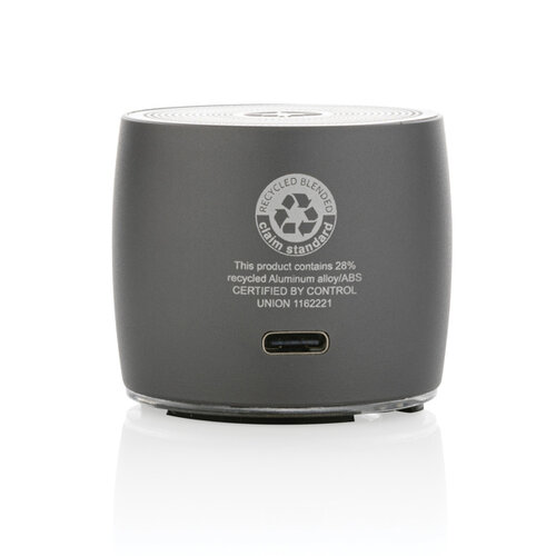 Swiss Peak RCS gerecyclede 3W speaker P3310.02 met logo bedrukken DeBle