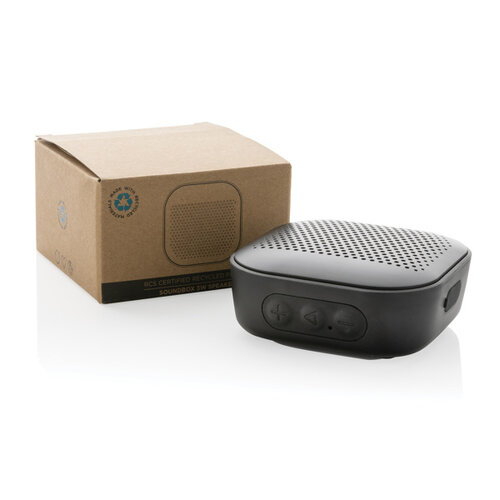 RCS gerecycled plastic Soundbox 3W speaker P329971 met logo bedrukken DeBle