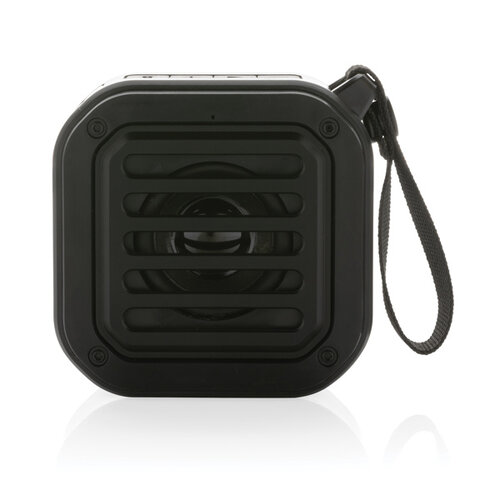 Sunwave solar speaker gerecycled plastic P331031 met logo bedrukken DeBle