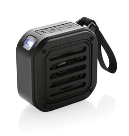 Sunwave solar speaker gerecycled plastic P331031 met logo bedrukken DeBle