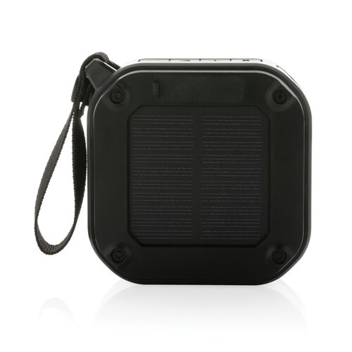 Sunwave solar speaker gerecycled plastic P331031 met logo bedrukken DeBle