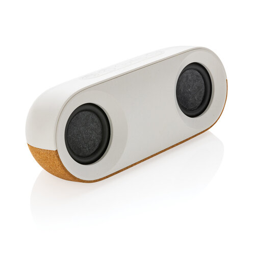 Oregon gerecycled plastic en kurk 10W speaker P329619 met logo bedrukken DeBle