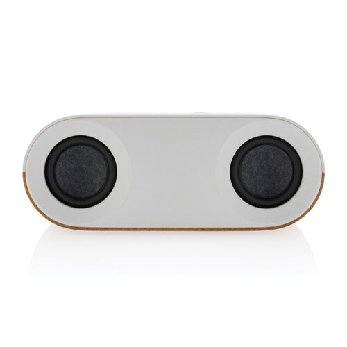 Oregon gerecycled plastic en kurk 10W speaker P329619 met logo bedrukken DeBle