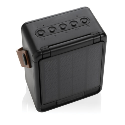 Skywave RCS gerecycled solar speaker 12W met logo bedrukken DeBle