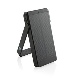 DeBle Skywave 10.000 mAh zonne-powerbank van RCS-gerecycled ABS bedrukken met logo