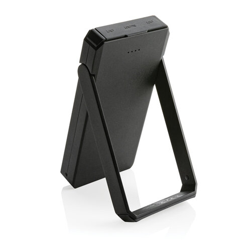 DeBle Skywave 10.000 mAh zonne-powerbank van RCS-gerecycled ABS bedrukken met logo