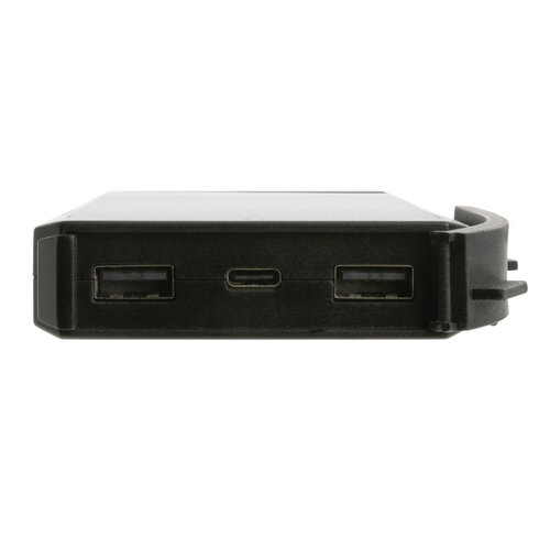 DeBle Skywave 10.000 mAh zonne-powerbank van RCS-gerecycled ABS bedrukken met logo