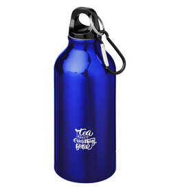 Waterfles Oregon  van gerecycled aluminium met karabijnhaak