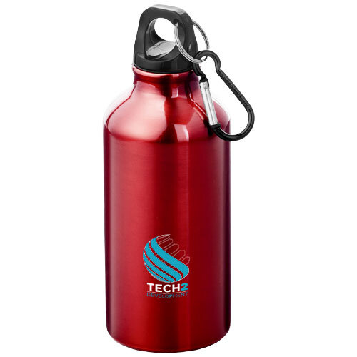 Oregon 400 ml waterfles van RCS-gecertificeerd gerecycled aluminium met karabijnhaak 100738