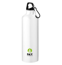 Waterflessen bedrukken Waterfles Oregon 770 ml van RCS-gecertificeerd gerecycled aluminium met karabijnhaak