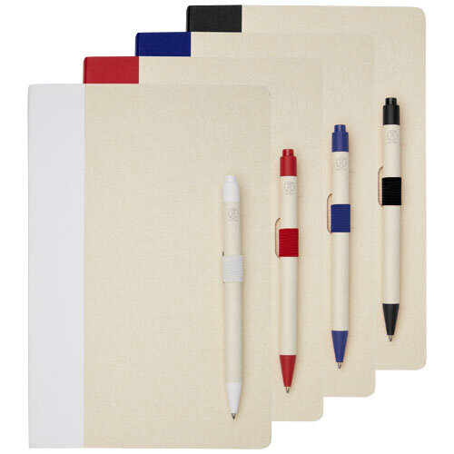 DéBlé Dairy Dream A5 notitieboek en balpen set 107811 bedrukt met logo