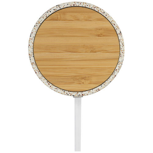 Terrazzo draadloos oplaadstation van 10 W van bamboe 124275