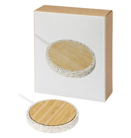 Terrazzo draadloos oplaadstation van 10 W van bamboe