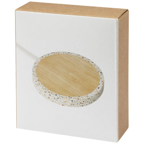Terrazzo draadloos oplaadstation van 10 W van bamboe 124275