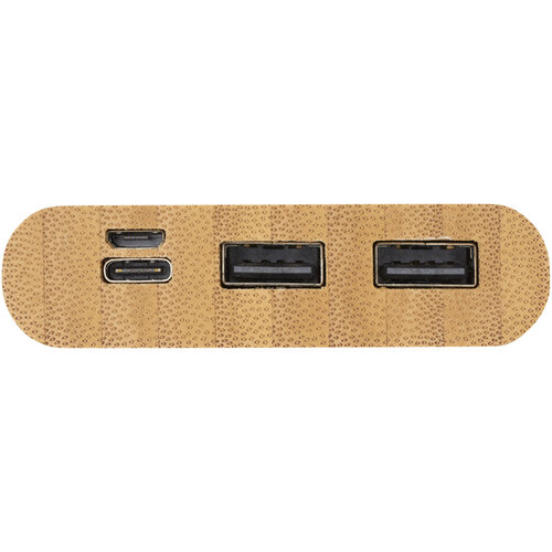 DeBle Tulda Bamboe Powerbank 10.000 mAh 12432306 met lasergravure
