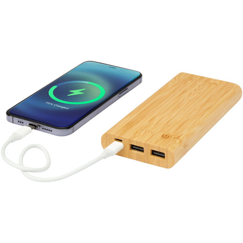 DeBle Tulda Bamboe Powerbank 10.000 mAh 12432306 met lasergravure
