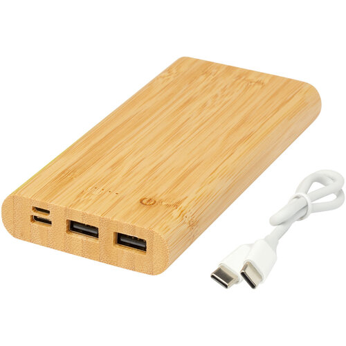 DeBle Tulda Bamboe Powerbank 10.000 mAh 12432306 met lasergravure