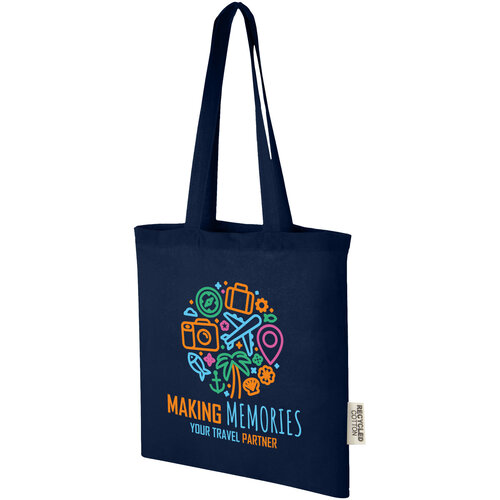 Madras gerecyclede katoenen draagtas 140 g/m² bedrukken met logo