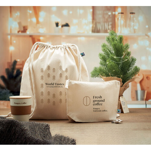 Fairtrade katoenen toilettas MO2095 met logo bedrukken DeBle