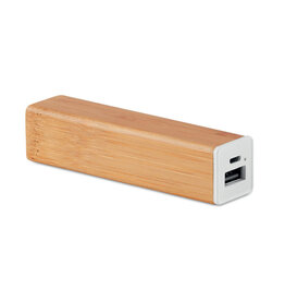 DeBle compacte bamboe powerbank bedrukken met logo