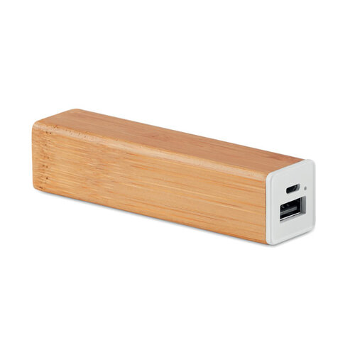 DeBle compacte bamboe powerbank bedrukken met logo