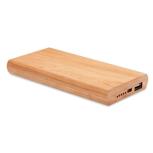 DeBle Arenapower Bamboe Powerbank 4000 mAh MO9663 bedrukken met logo
